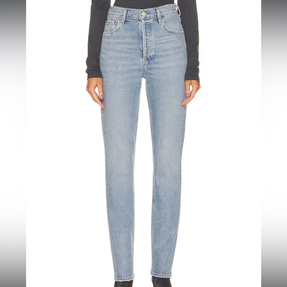 Agolde Freya High Rise Slim Jean in Jargon